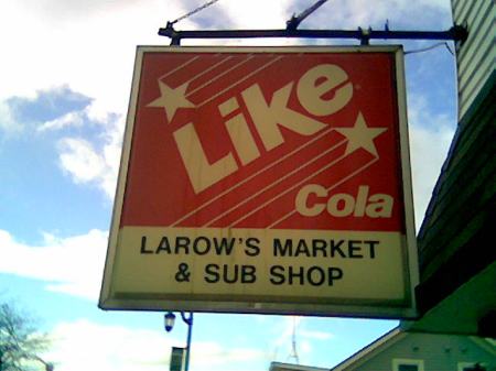 Larow’s Market’s Iconic Like Cola Sign, Home to V.T. Famous Philly Cheese Steak Inc